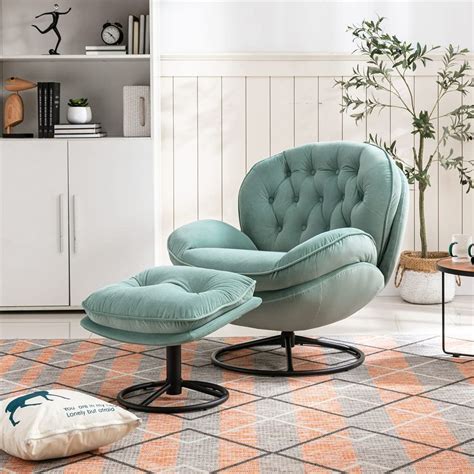 comfortable reading chair with ottoman.